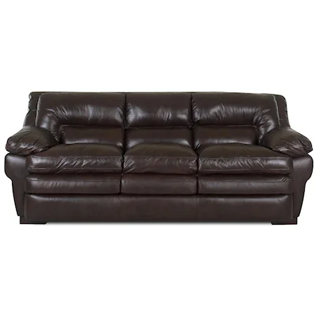 Stationary Leather Sofa